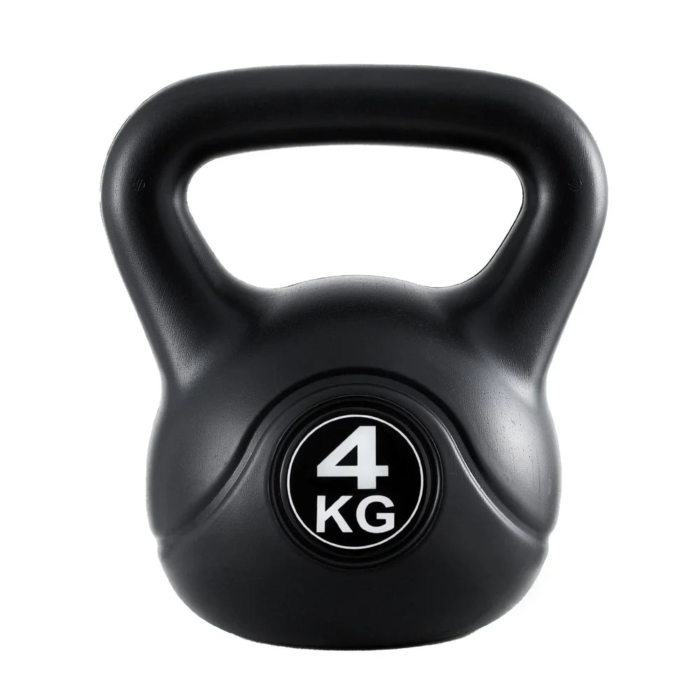Everfit 4kg Kettlebell Set Weight Lifting Bench Dumbbells