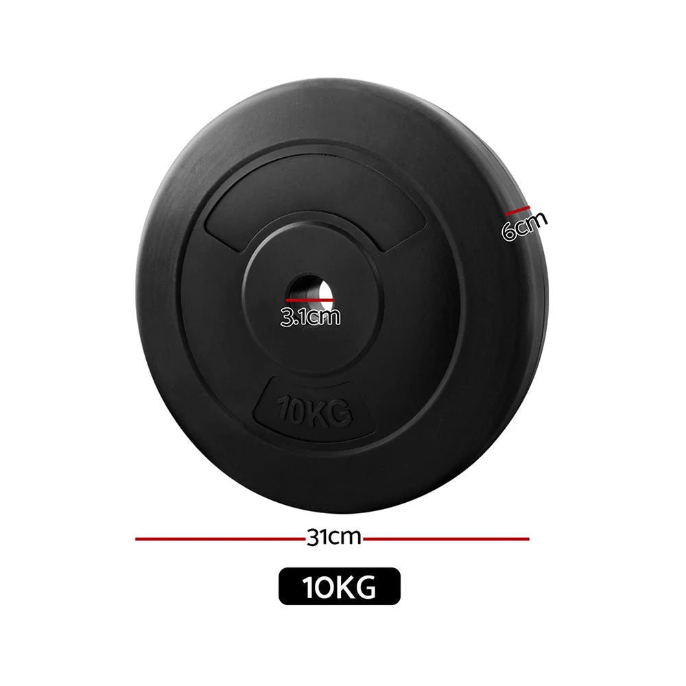 60kg everfit barbell weight with caster wheels and side handle rail