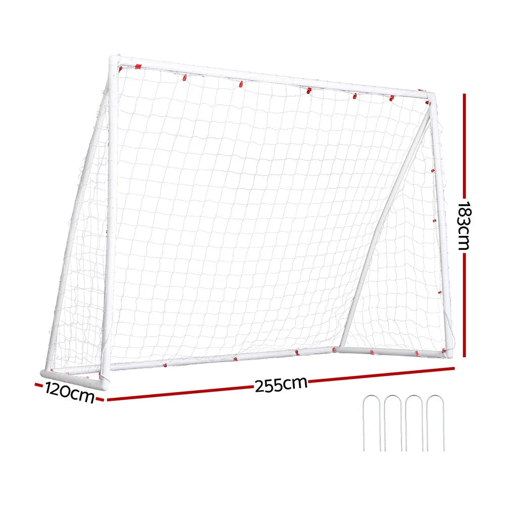 Soccer football goal with net upvc frame pe