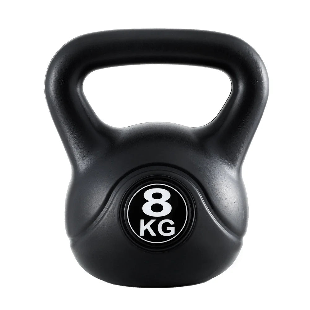 Everfit 8kg Kettlebell Set Weight Lifting Bench Dumbbells