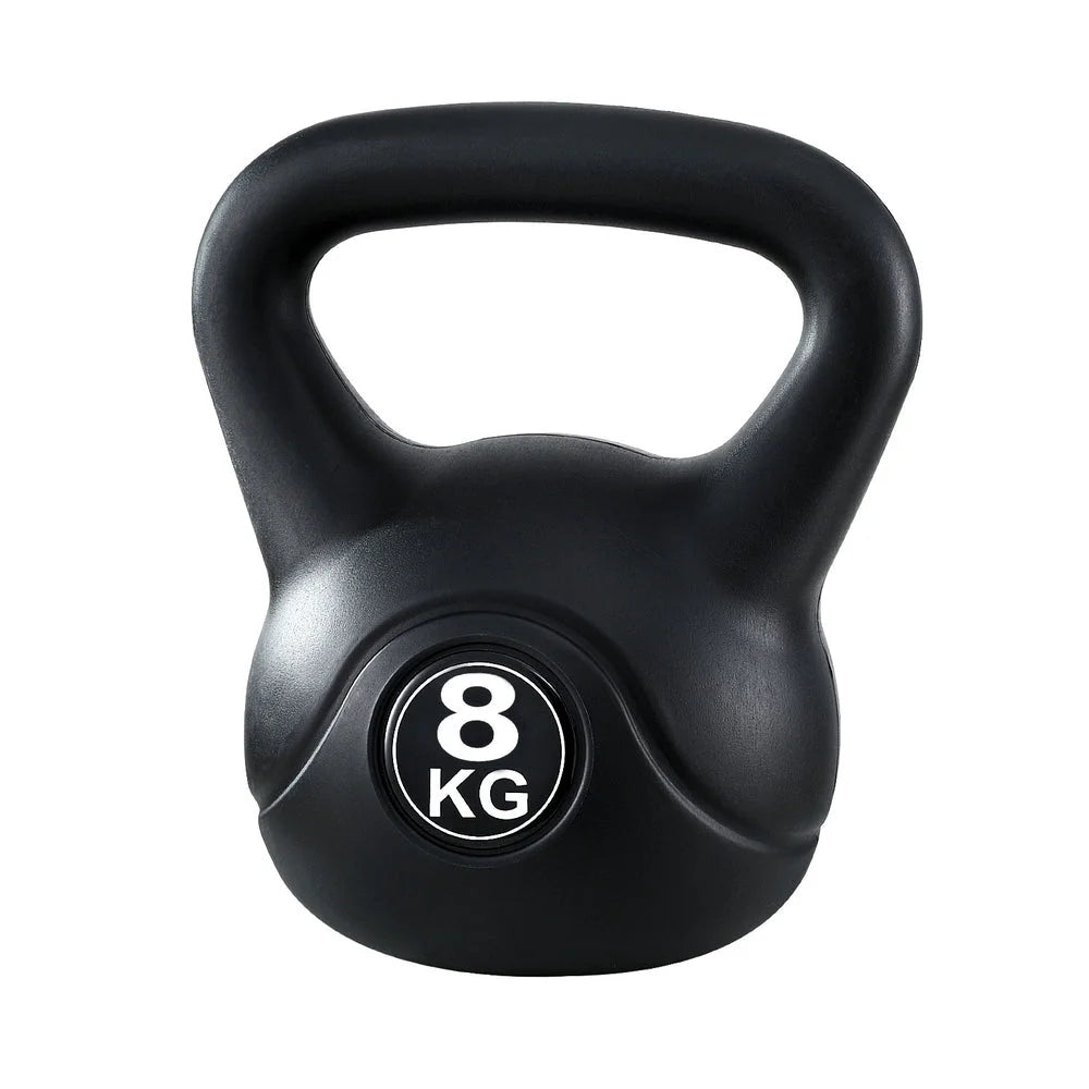 8kg everfit kettlebell set with boxed accessories and matching pieces