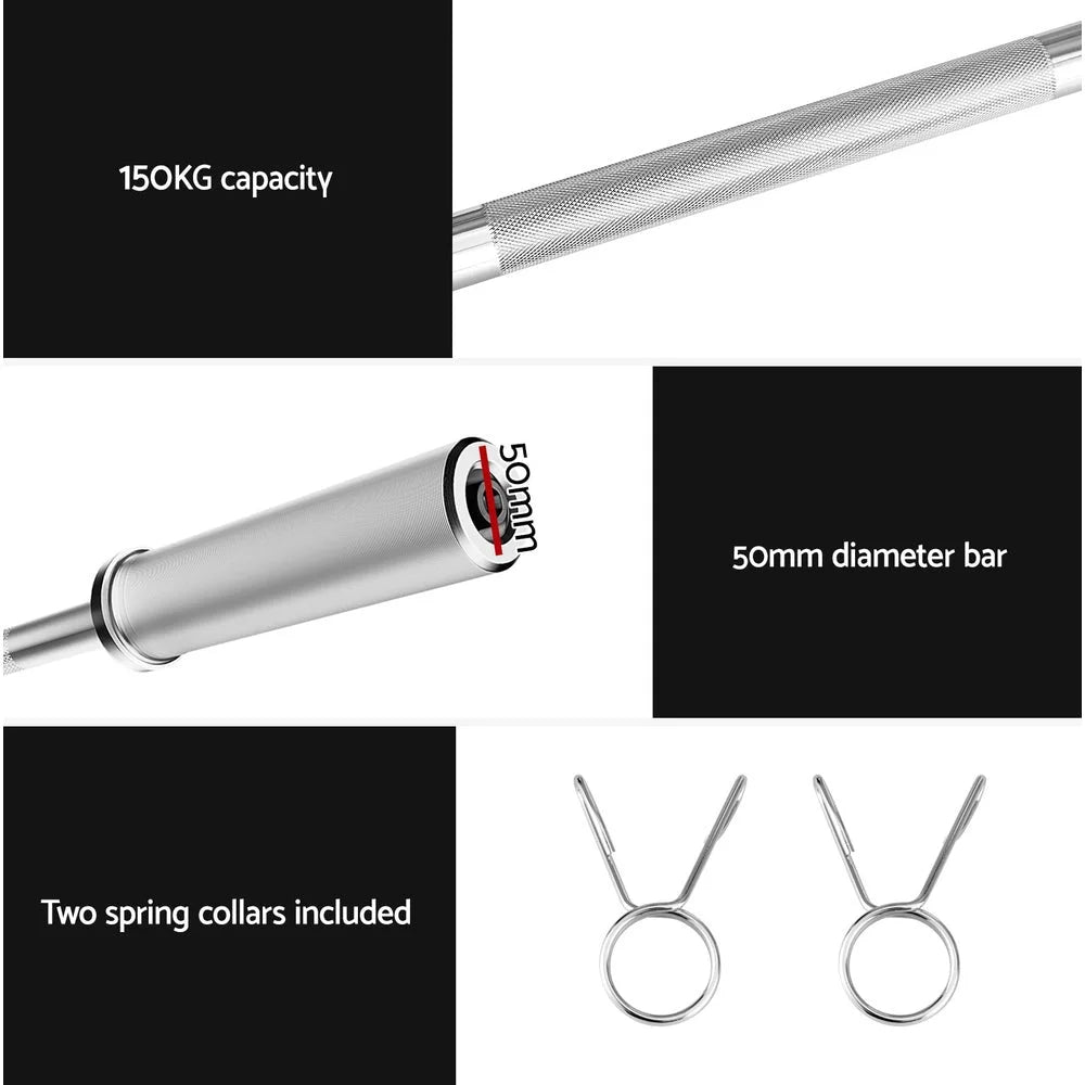 Everfit Barbells 46KG 120CM Dumbbell Barbell Plate Weight