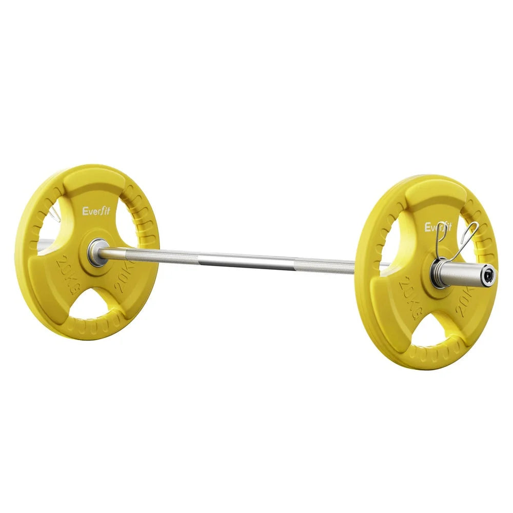 Everfit Barbells 46KG 120CM Dumbbell Barbell Plate Weight