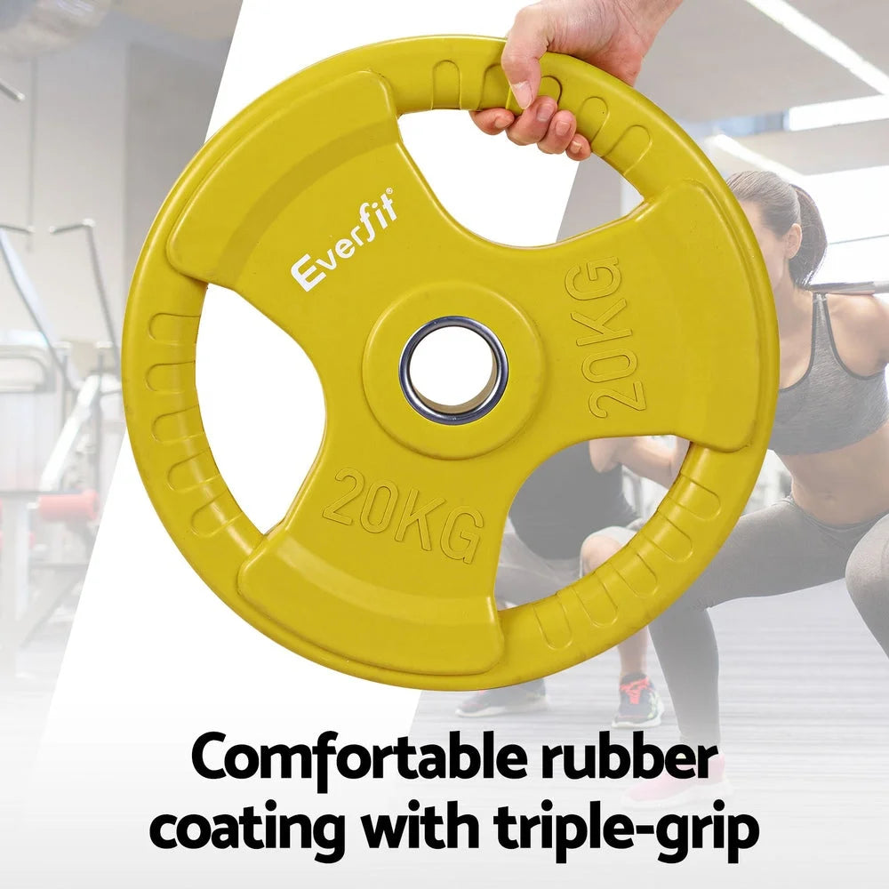 Everfit Barbells 46KG 120CM Dumbbell Barbell Plate Weight