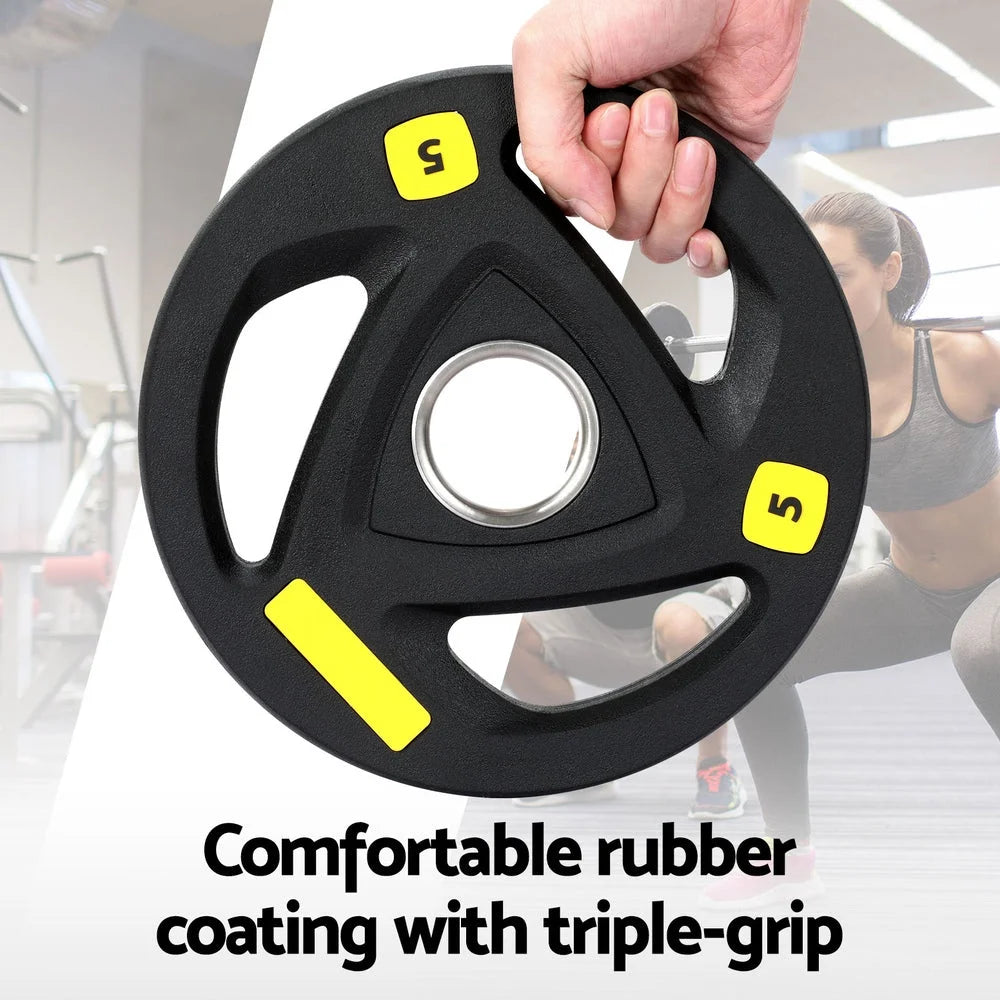 Everfit Barbells Set 16kg 120cm Dumbbells Barbells Plate