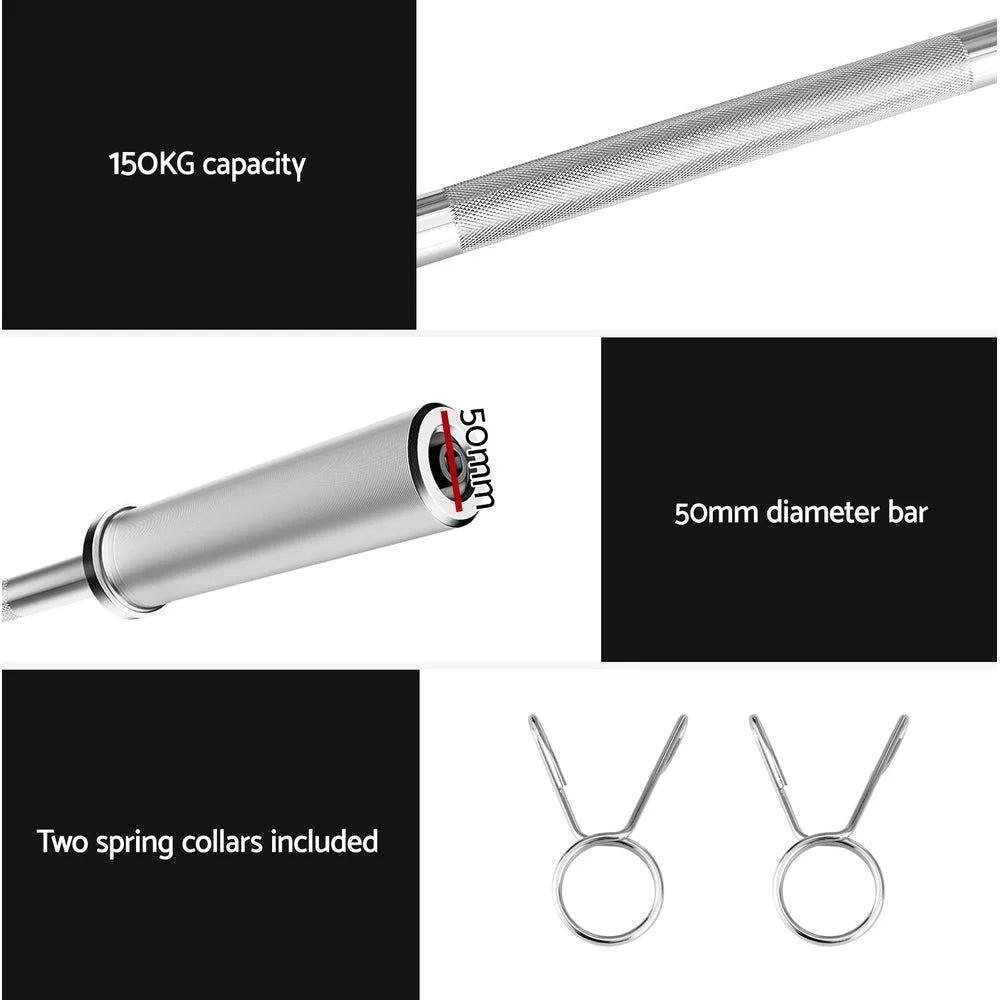 Everfit Barbells Set 16kg 120cm Dumbbells Barbells Plate