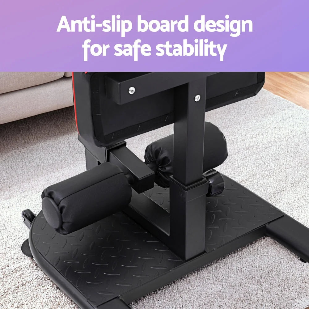 Everfit Deep Sissy Squat Weight Bench Adjustable Leg