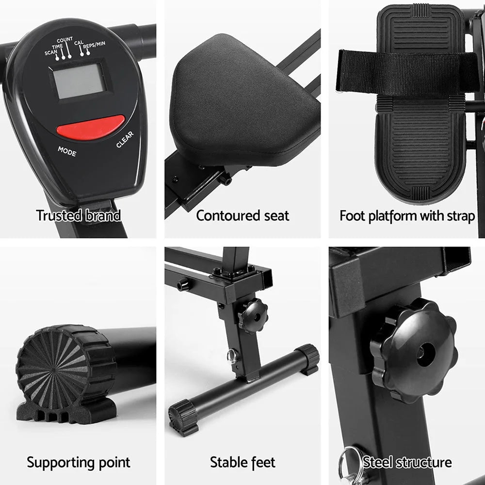 Everfit Hydraulic Rowing Machine Rower 12 Levels Resistance