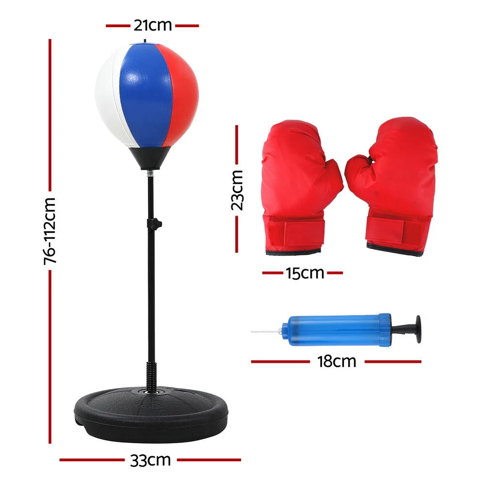 Everfit Kids Punching Bag Stand Set Adjustable 76-112cm