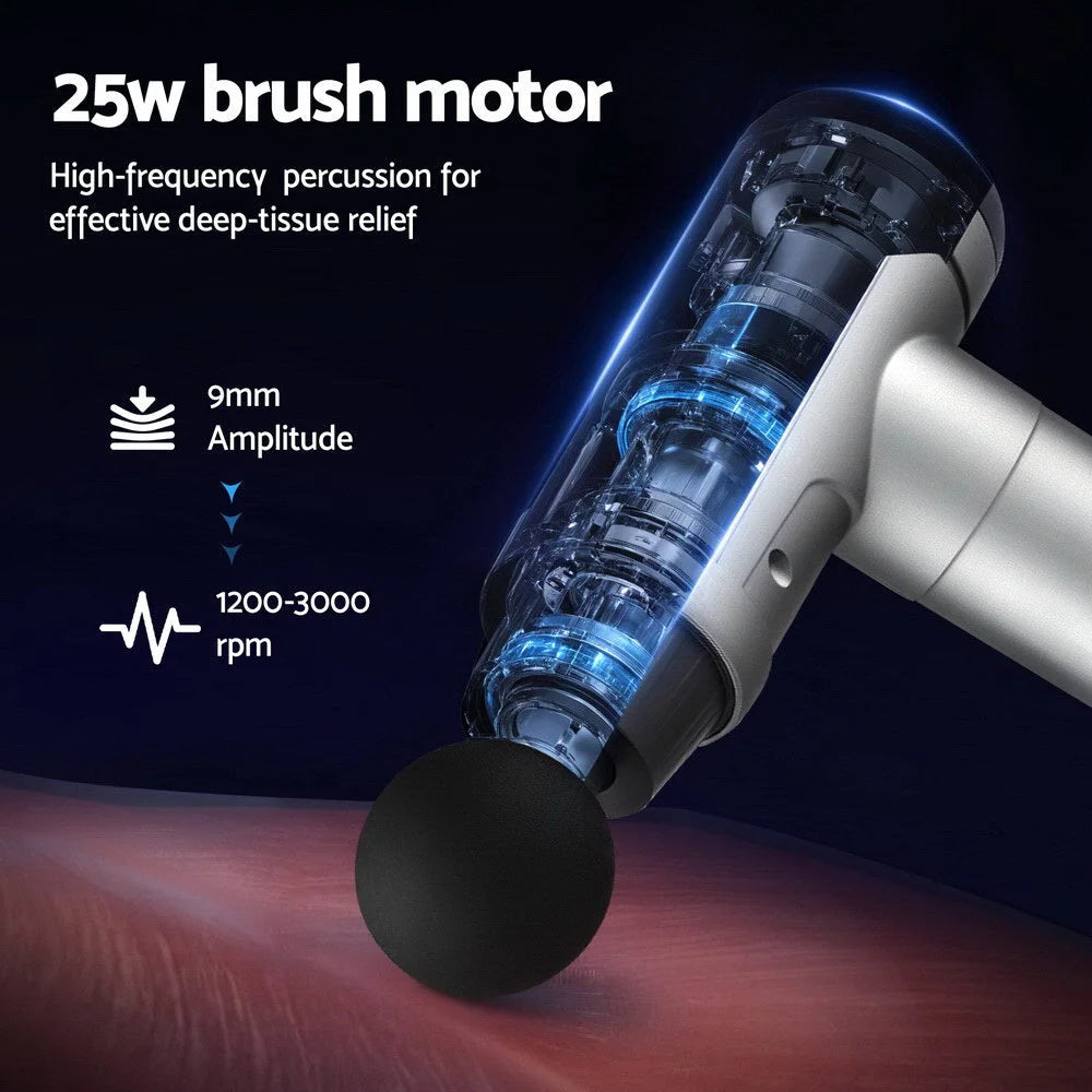 Massage Gun Speed 6 Heads Vibration Black