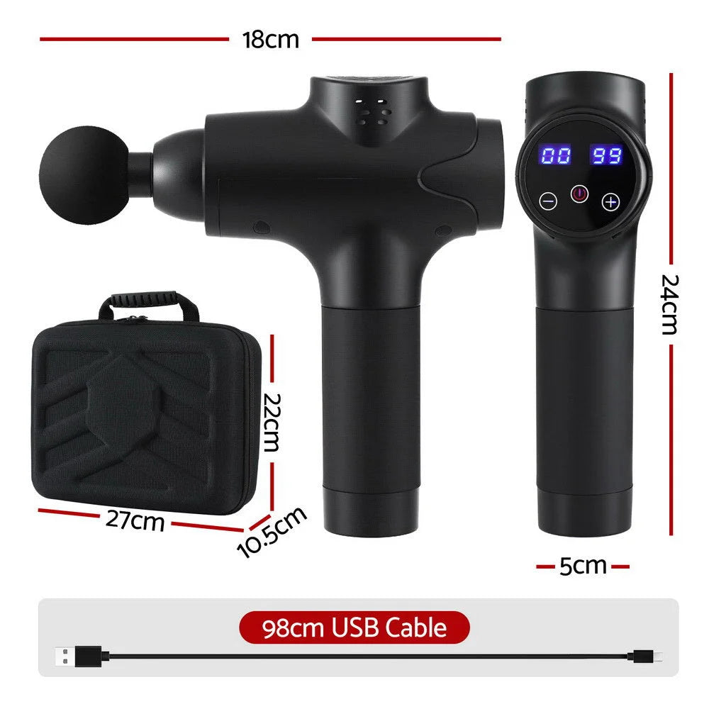 Everfit Massage Gun 30 Speed 8 Heads Vibration Muscle