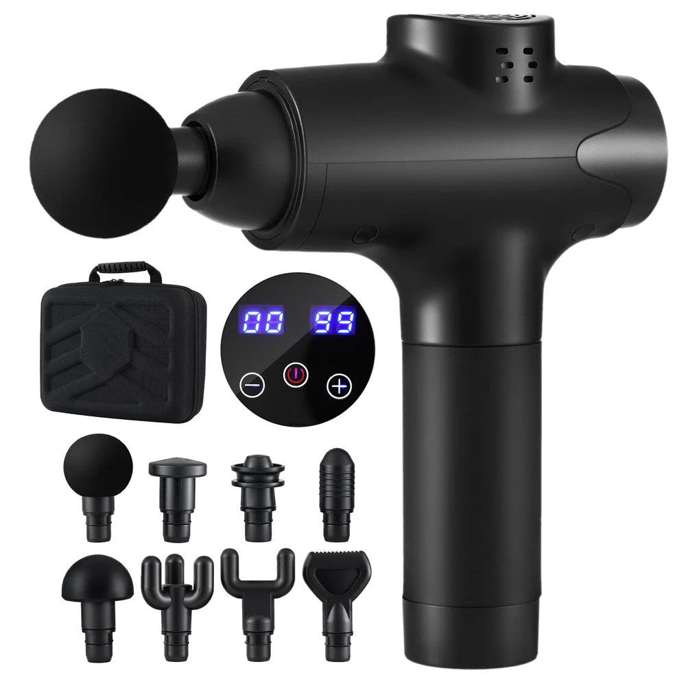 Everfit Massage Gun 30 Speed 8 Heads Vibration Muscle