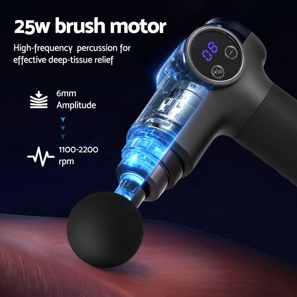 Everfit Massage Gun 8 Speed 4 Heads Vibration Muscle