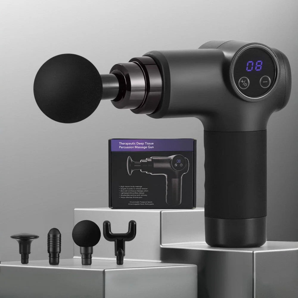 Everfit Massage Gun 8 Speed 4 Heads Vibration Muscle