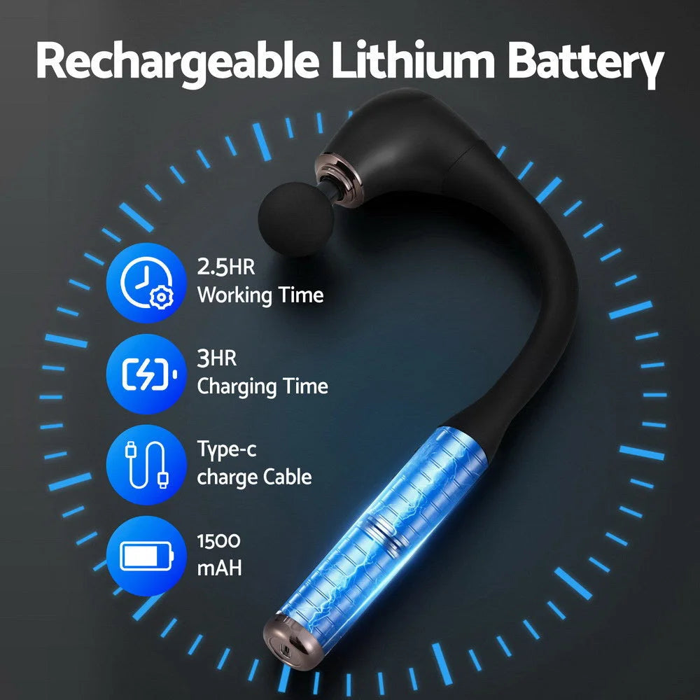 Everfit Massage Gun U-shaped Extended Handle Percussion