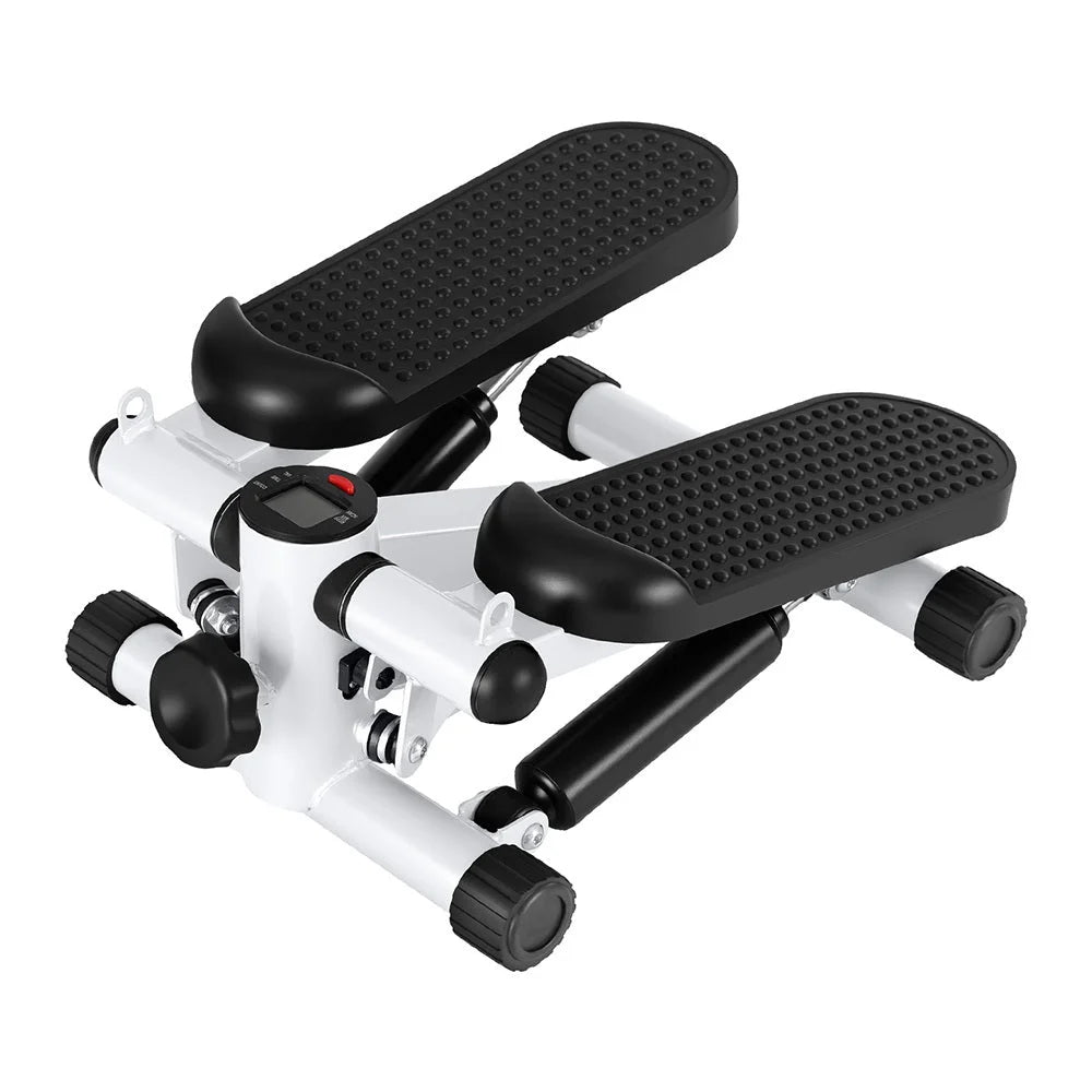 White mini stepper resistance with rope aerobic exercise compact