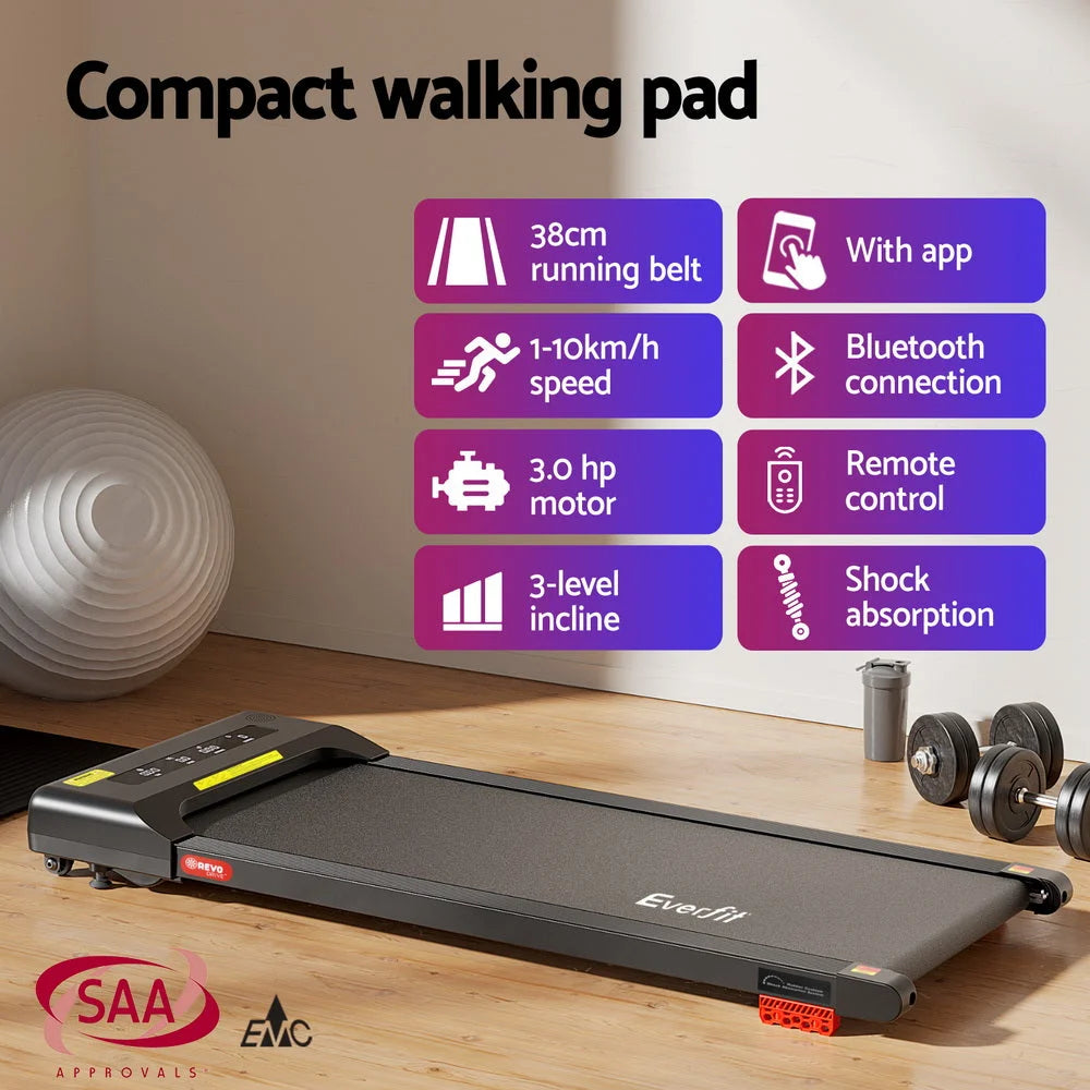Everfit Treadmill Electric Walking Pad Incline Under Desk