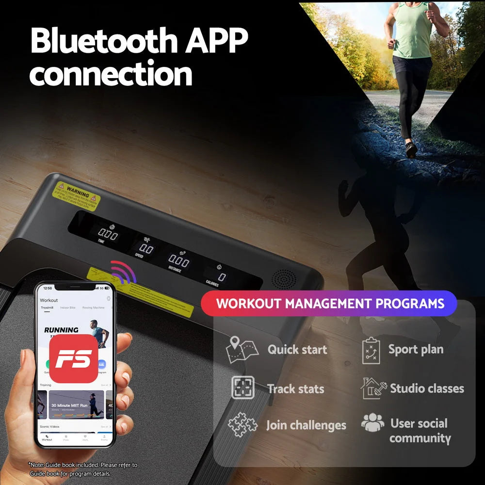 Everfit Treadmill Electric Walking Pad Incline Under Desk