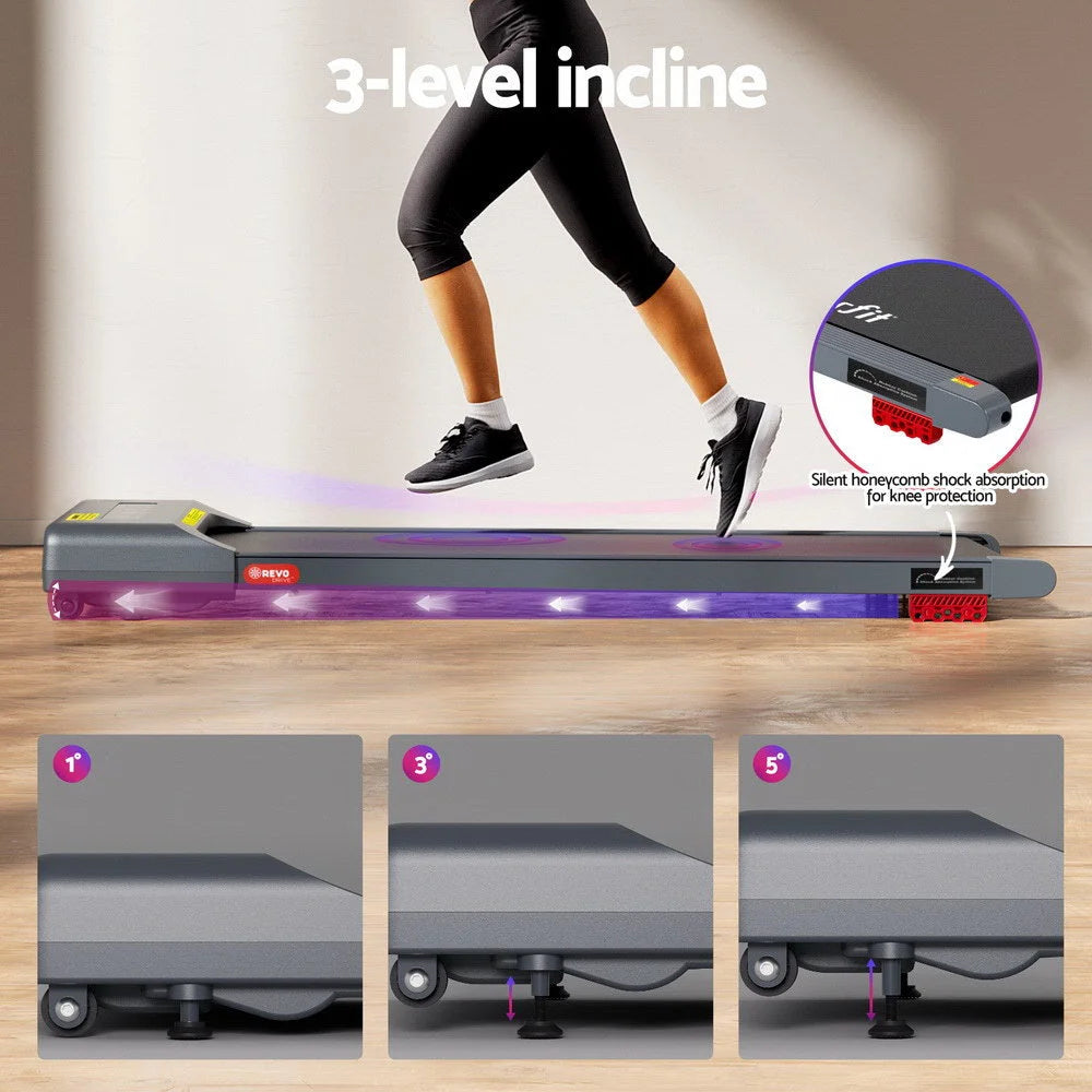 Everfit Treadmill Electric Walking Pad Incline Under Desk