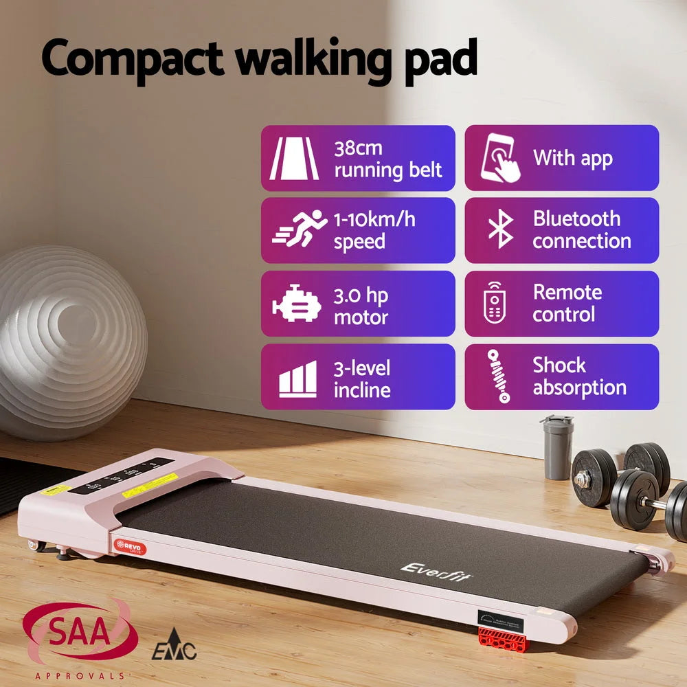 Everfit Treadmill Electric Walking Pad Incline Under Desk