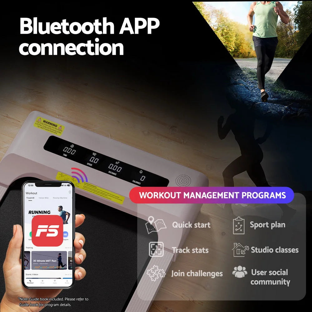 Everfit Treadmill Electric Walking Pad Incline Under Desk