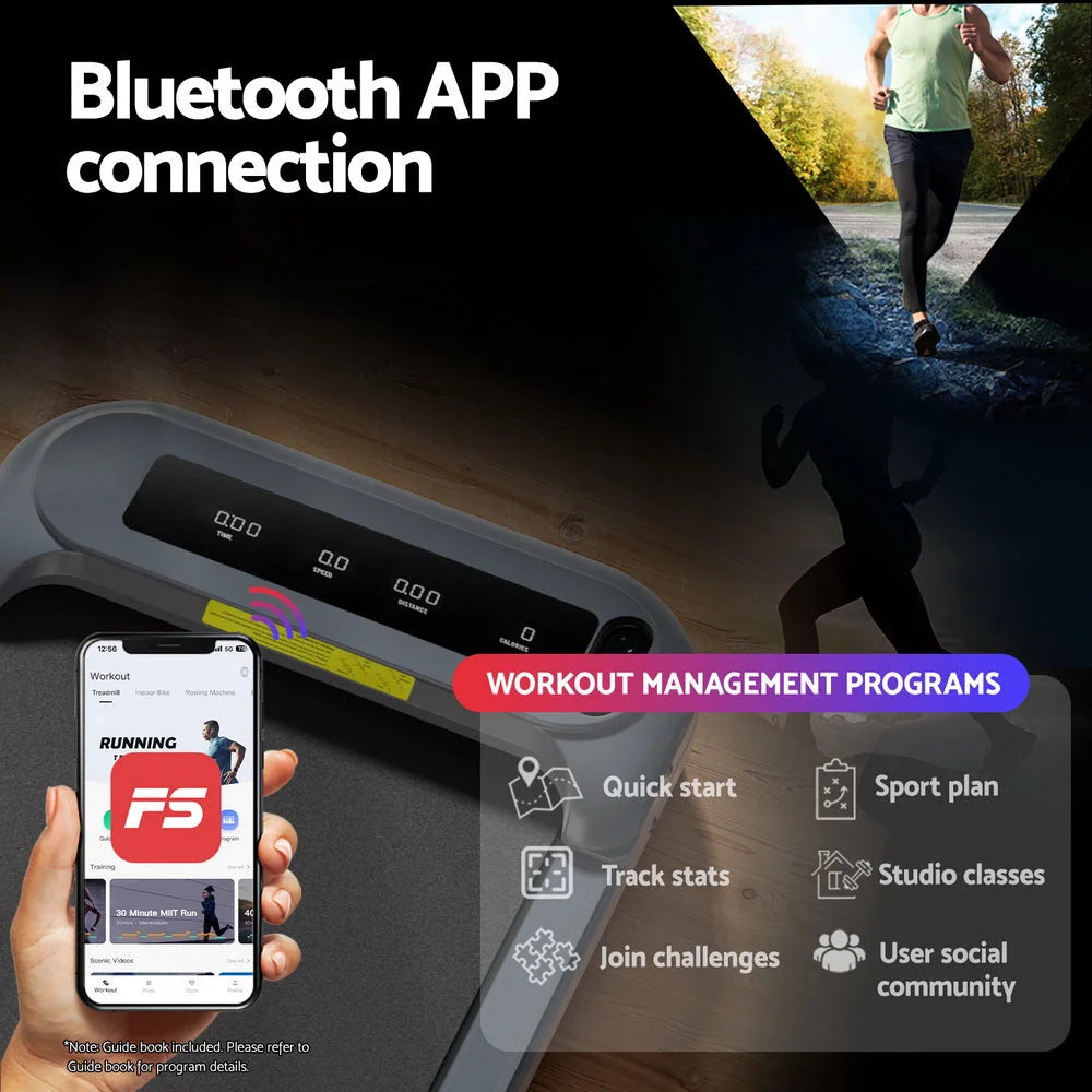 Everfit Treadmill Electric Walking Pad with Incline Under