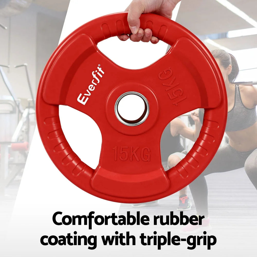 Everfit Weight Plates Olympic 15kgx2 Dumbbell Barbell Plate Lifting