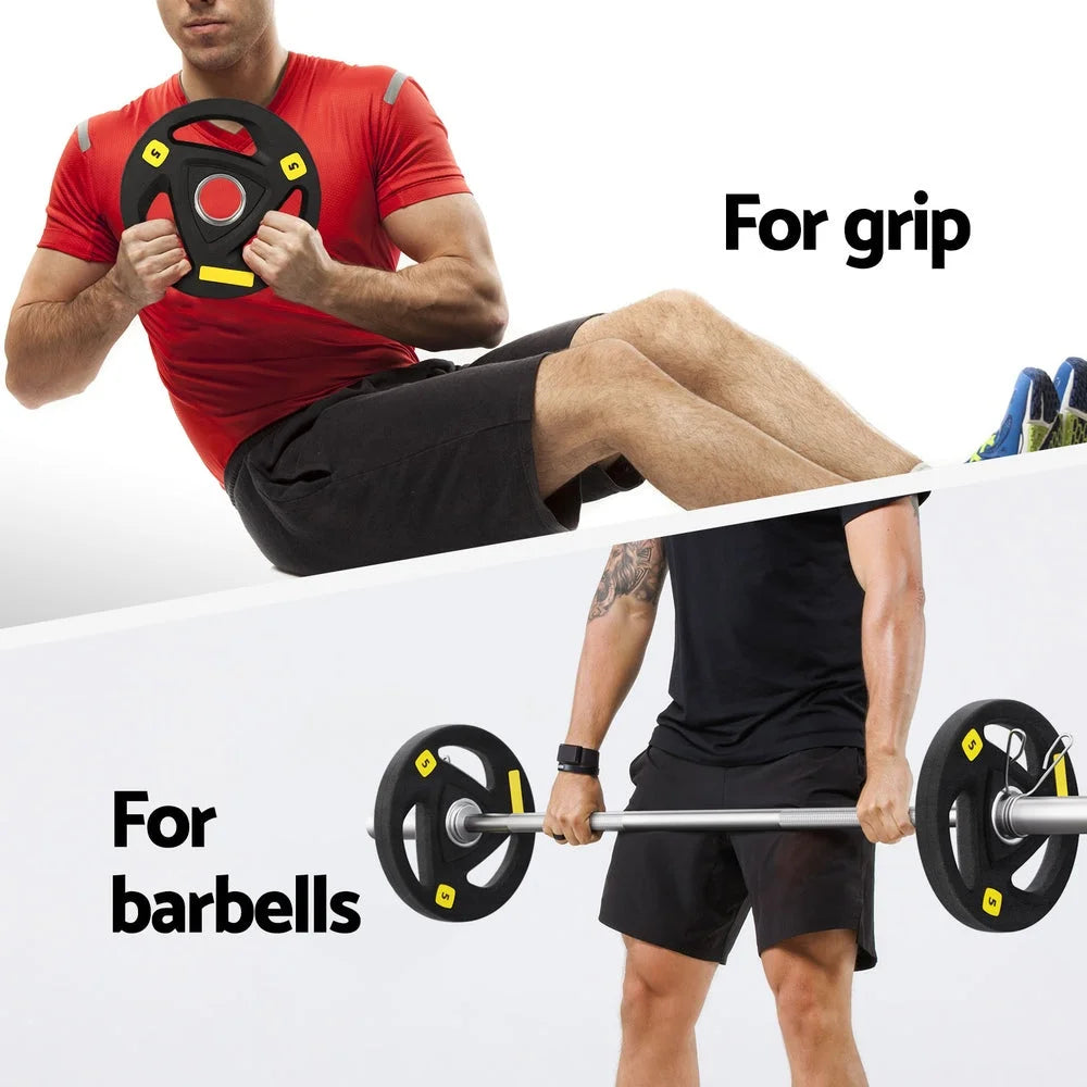 Everfit Weight Plates Olympic 5kgx2 Dumbbells Barbells