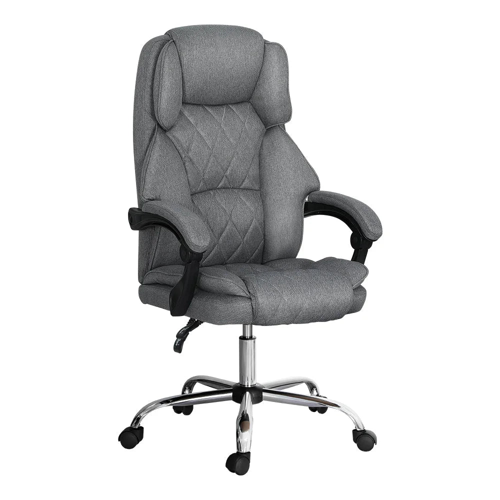 Executive Office Chair Fabric Recliner - Grey