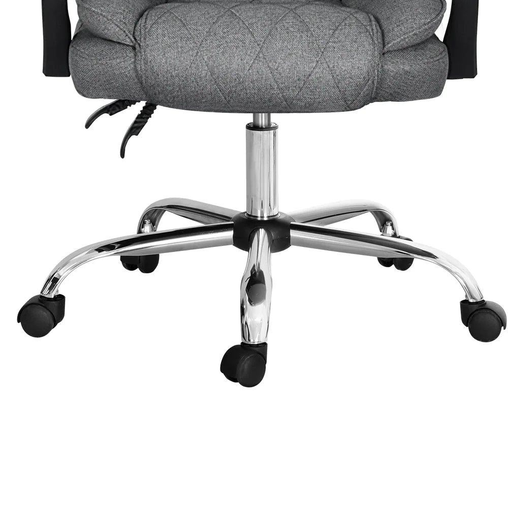 Executive Office Chair Fabric Recliner - Grey