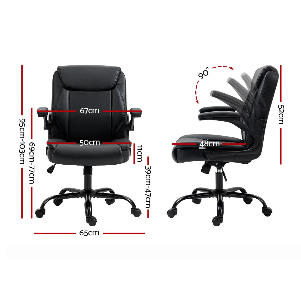 Executive Office Chair Mid Back - Black