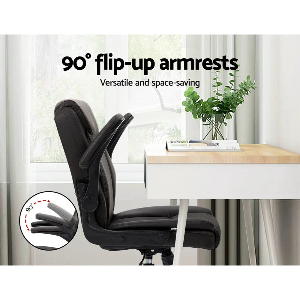 Executive Office Chair Mid Back - Brown