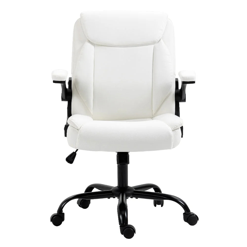 Executive Office Chair Mid Back - White