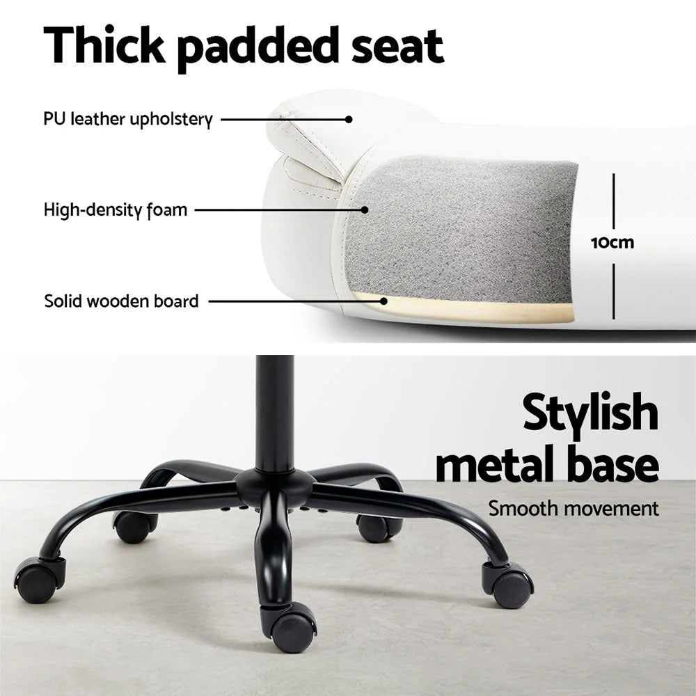 Executive Office Chair Mid Back - White