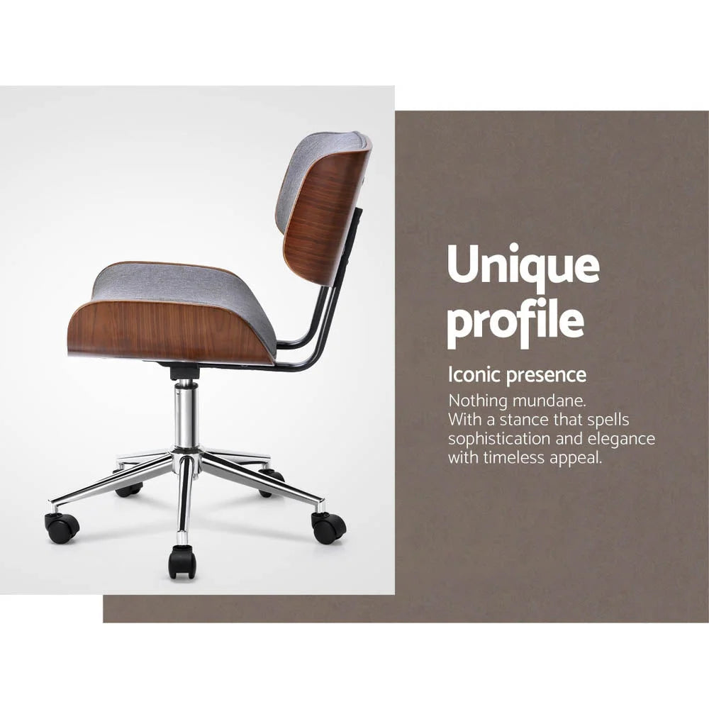 Executive Wooden Office Chair Fabric Computer Chair