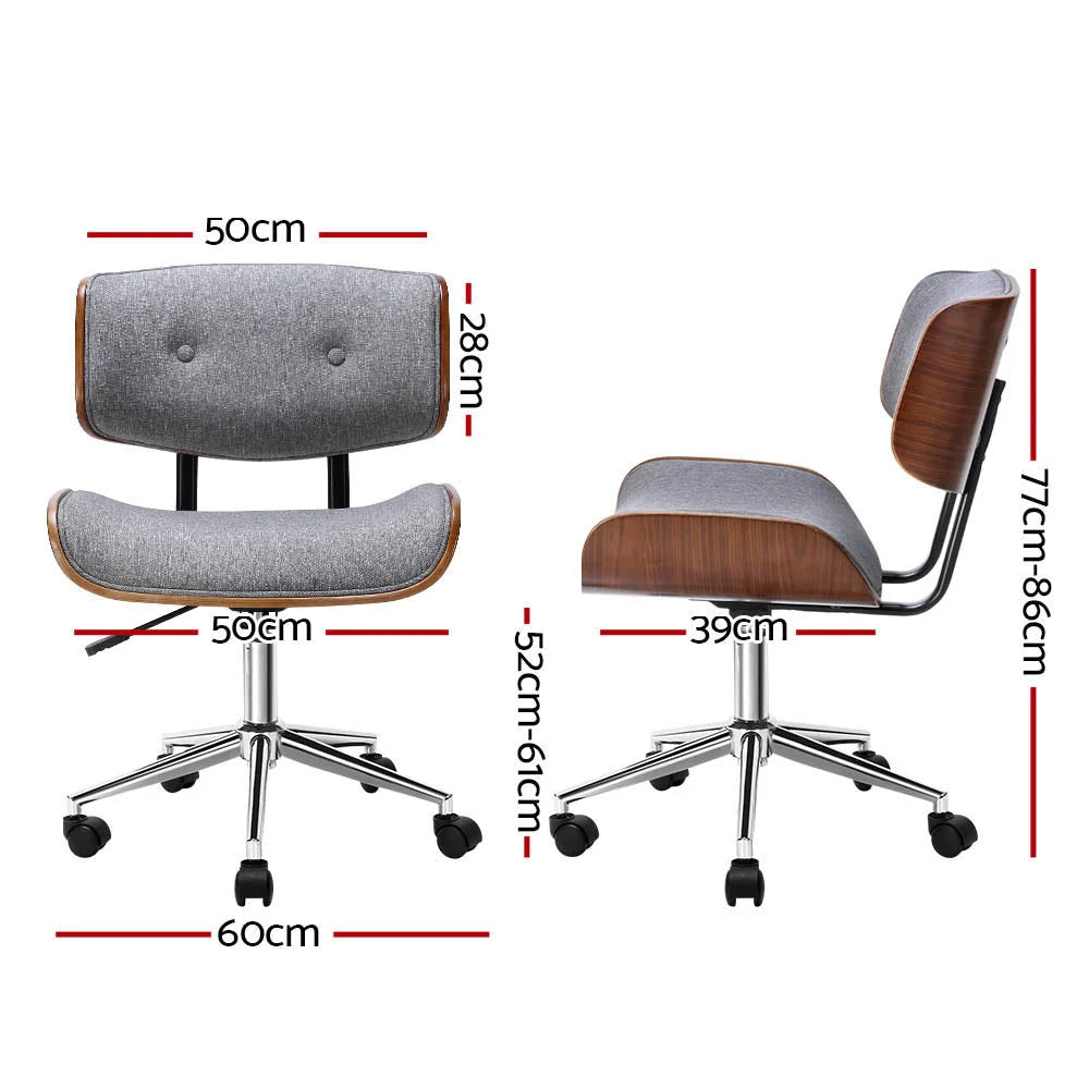 Executive Wooden Office Chair Fabric Computer Chair