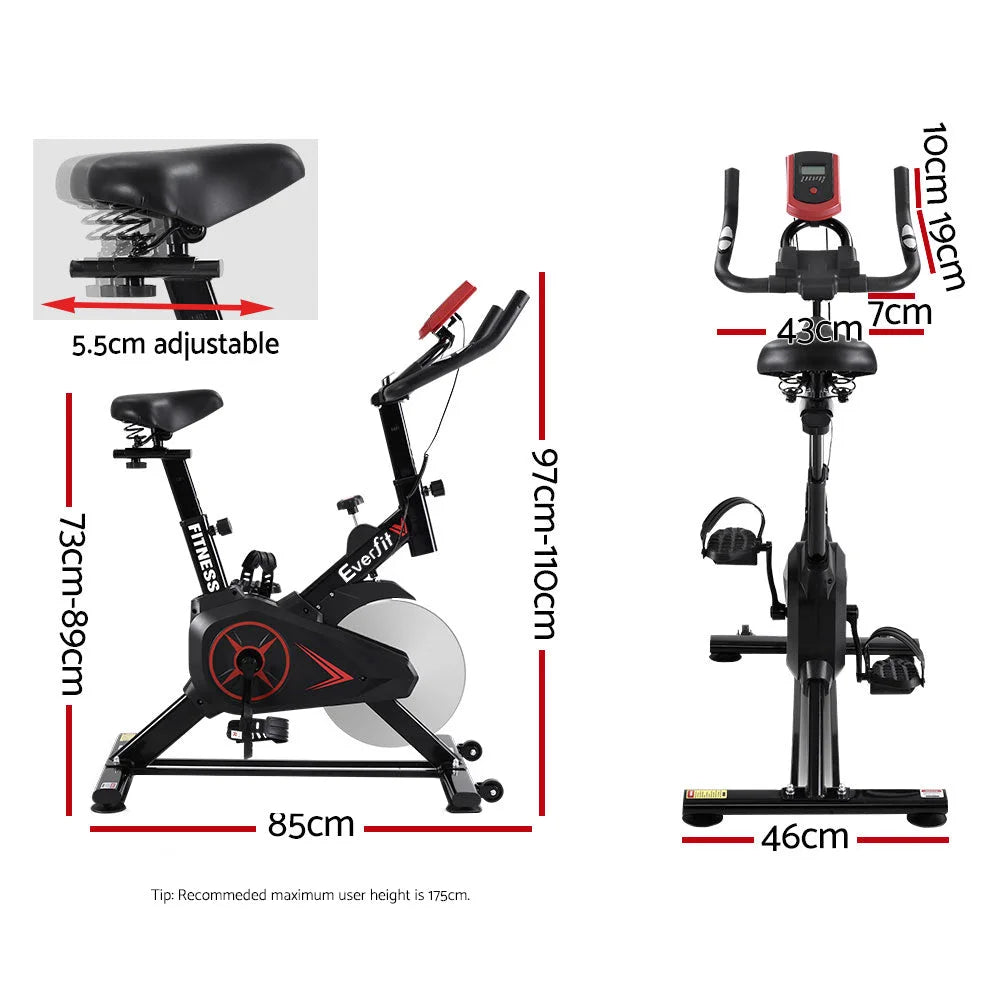 Exercise Bike Flywheel Cycling Home Gym Fitness Adjustable