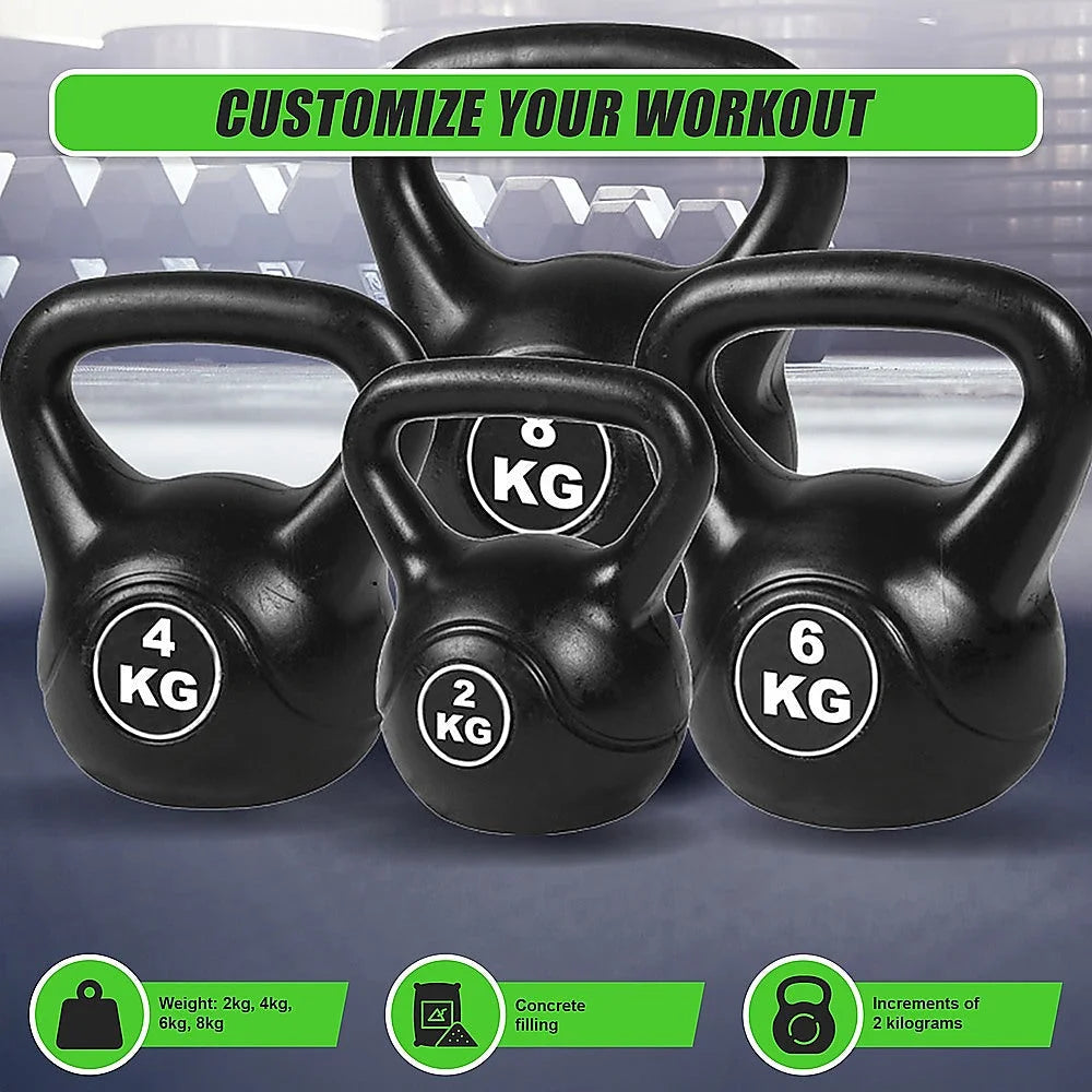 Exercise Kettlebell Weight Set 4pcs - 20KG - Fitness