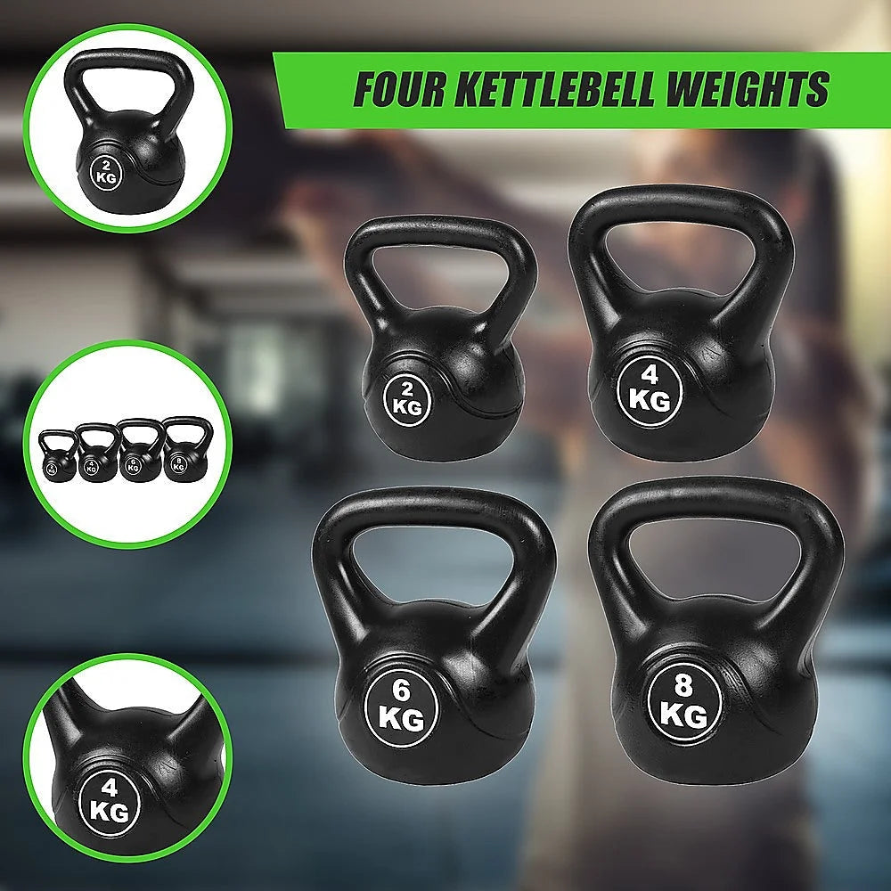 Exercise Kettlebell Weight Set 4pcs - 20KG - Fitness