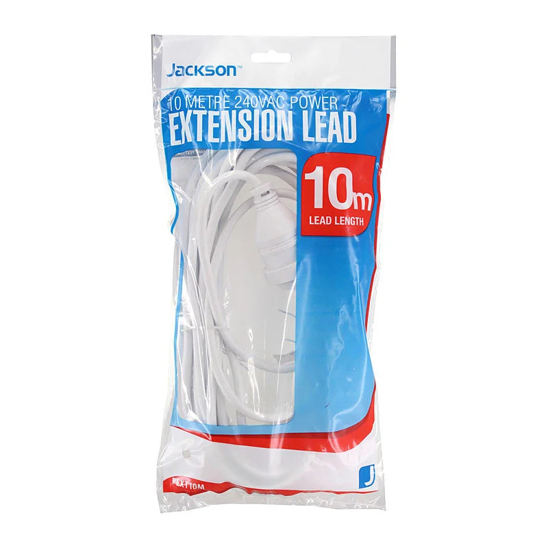 Extension Lead 10m White JACKSON