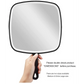 Extra Large Black Handheld Mirror with Handle (31,5 x 23