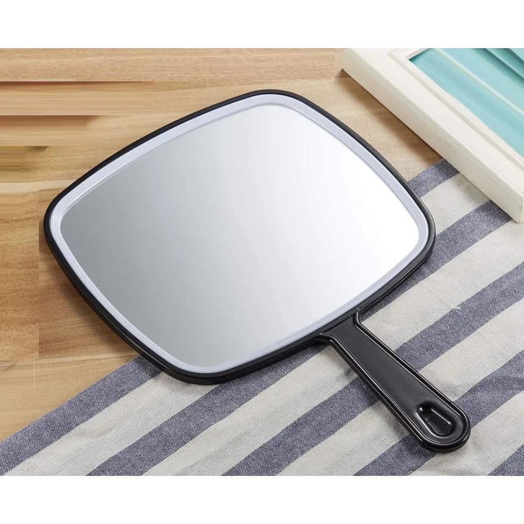 Extra Large Black Handheld Mirror with Handle (31,5 x 23