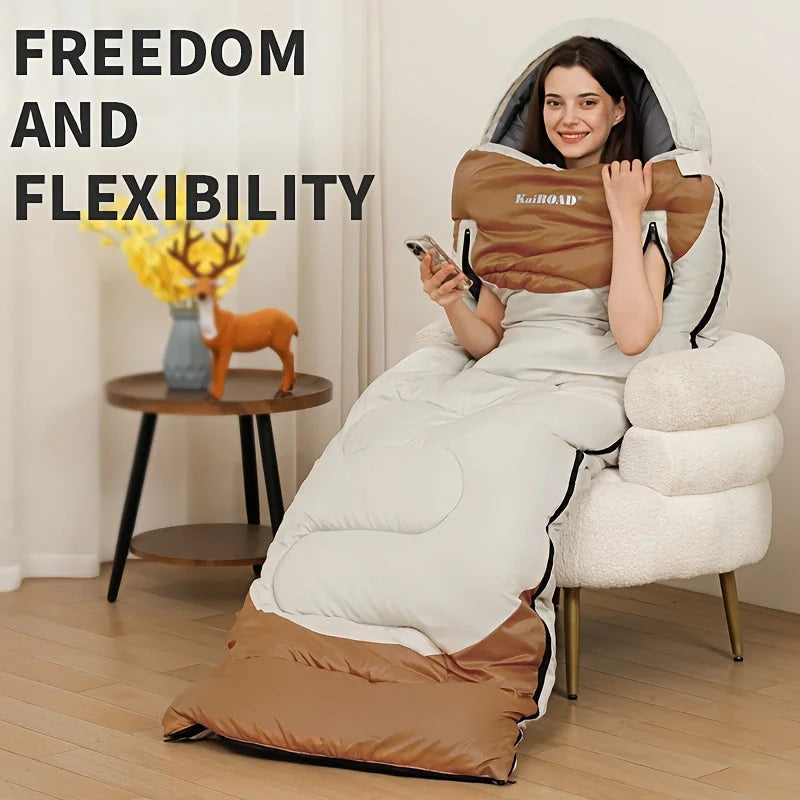 Extra Wide Mummy Sleeping Bag - 3 Season Warm & Cold