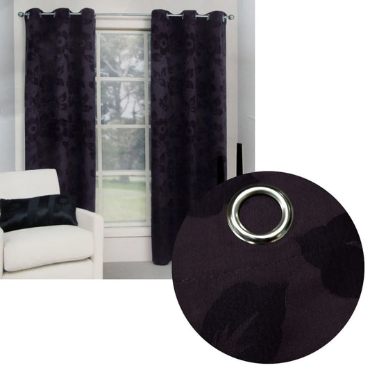 Eyelet Curtains Belmondo Provincial Pair Unlined Jacquard