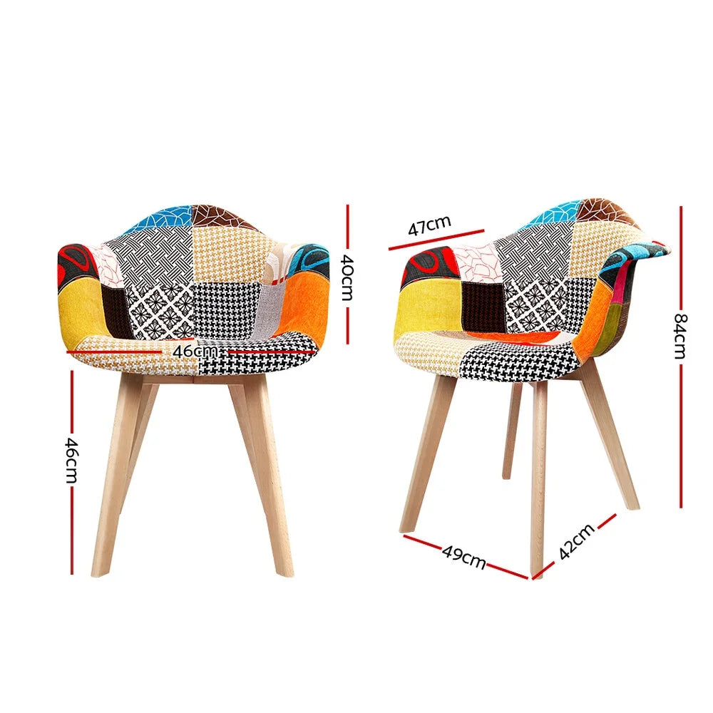 Fabric Dining Chairs (Set of 2) - Bar Stools & Chairs