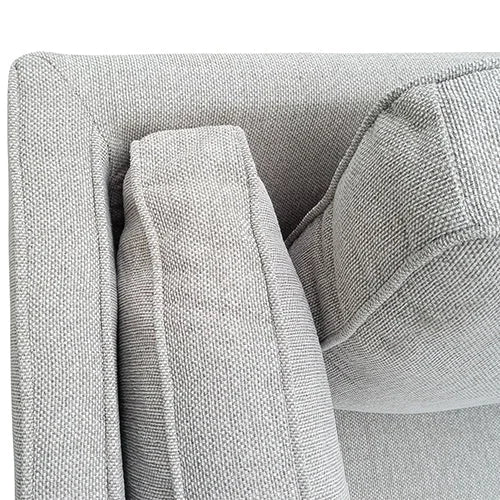 Fabric Sofa 3-Seater Beige Modern Lounge Set - Living Room