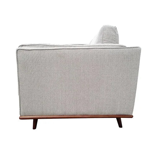 Fabric Sofa 3-Seater Beige Modern Lounge Set - Living Room