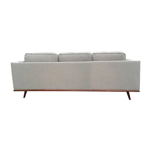 Fabric Sofa 3-Seater Beige Modern Lounge Set - Living Room