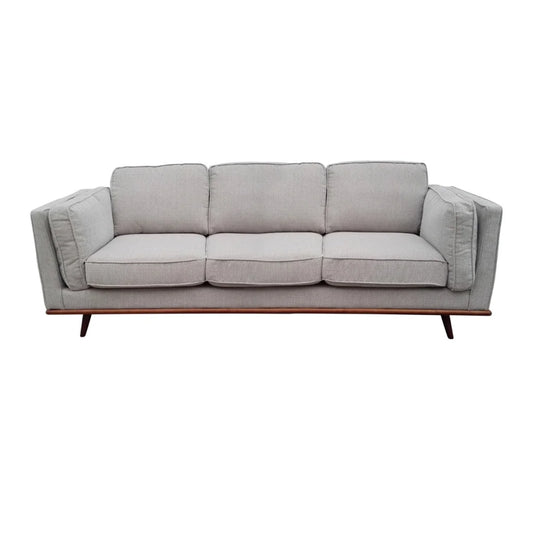 Fabric Sofa 3-Seater Beige Modern Lounge Set - Living Room