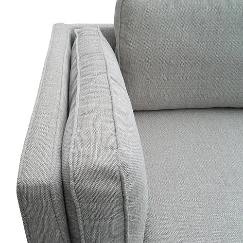 Fabric Sofa 3-Seater Beige Modern Lounge Set - Living Room